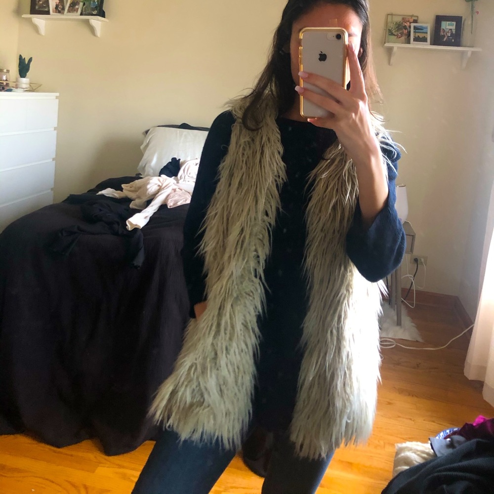 Charlotte Russe furry vest